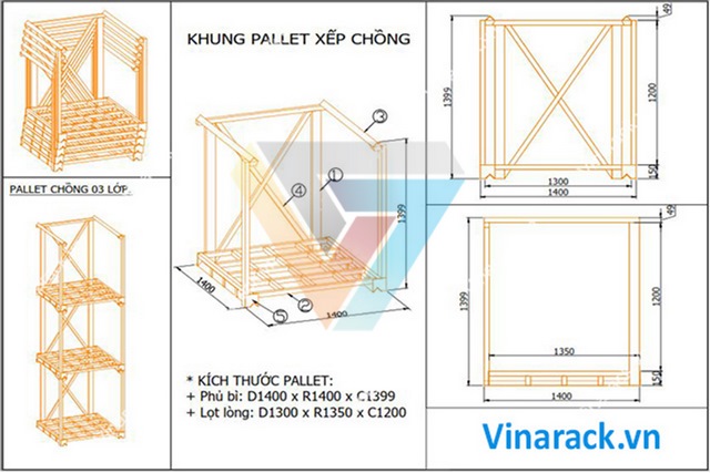 Công ty Bảo chánh – Vinarack chuyên thiết kế pallet sắt theo yêu cầu